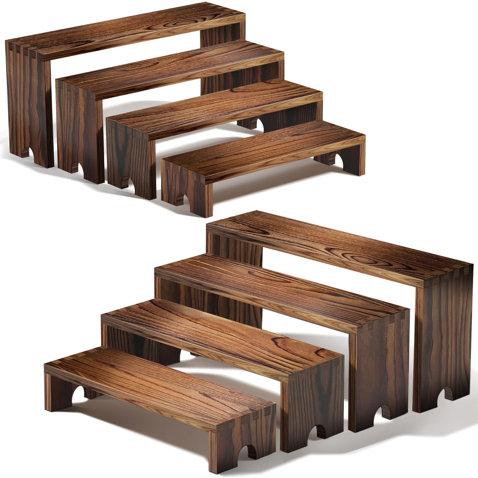 2 Set Wooden Tiered Risers Dis - đánh giá và giá Outdoor Furniture Wood